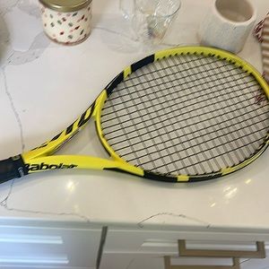 Babolat full sized tennis racket. Comes pre strung used but works like new